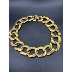 Vintage 90’s Gold Tone Chunky Link Choker Necklace